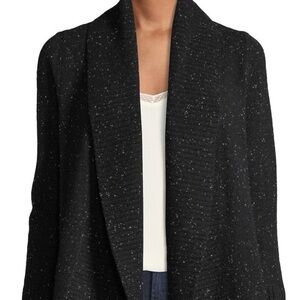 Neiman Marcus Black and White Speckled Cardigan